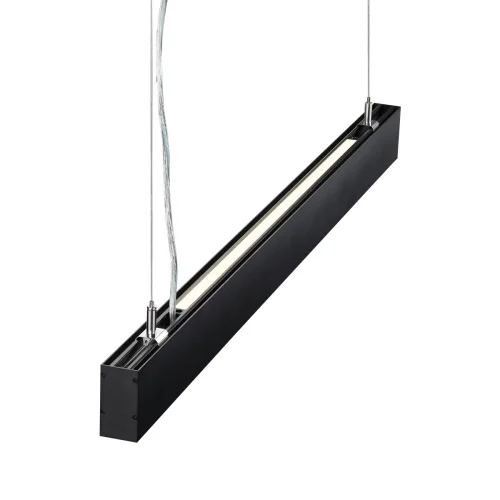 Светильник подвесной LED Iter 358880 Novotech чёрный 1 лампа, основание чёрное в стиле современный минимализм линейный фото 4