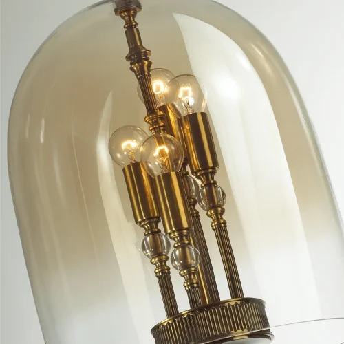 Светильник подвесной Bell 4892/4 Odeon Light янтарный 4 лампы, основание бронзовое в стиле классический  фото 2