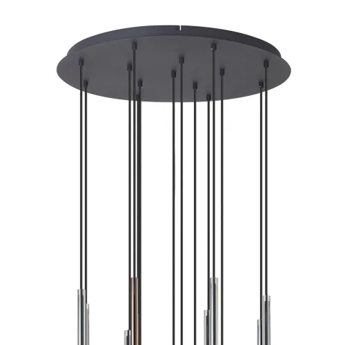 Светильник подвесной Tonic 7879 Mantra серый хром 14 ламп, основание чёрное в стиле современный каскад фото 3