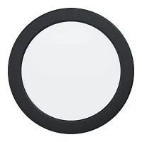 Светильник точечный LED Fueva 901414 Eglo белый на 1 лампу, основание чёрное в стиле современный круглый