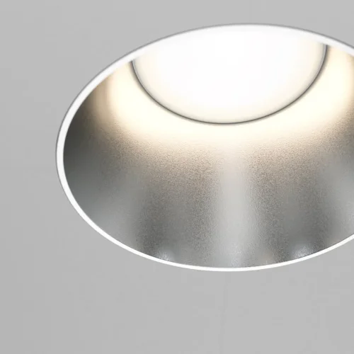 Светильник точечный Share DL051-01-GU10-RD-WS Maytoni матовый серебро 1 лампа, основание матовое серебро в стиле современный для затирки фото 3