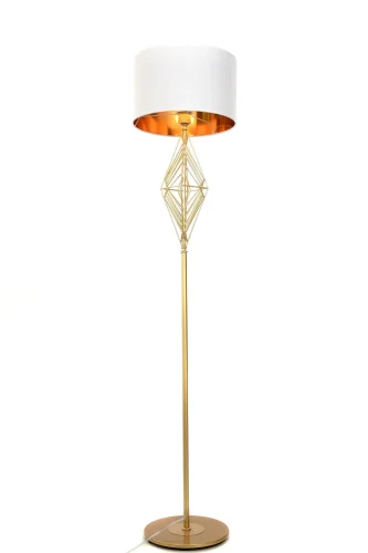 Торшер Salvari LDF 5533 GD+WT Lumina Deco  белый 1 лампа, основание золотое в стиле современный
