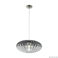 Светильник подвесной Sotos 32833 Eglo серый 1 лампа, основание матовое никель в стиле современный кантри 