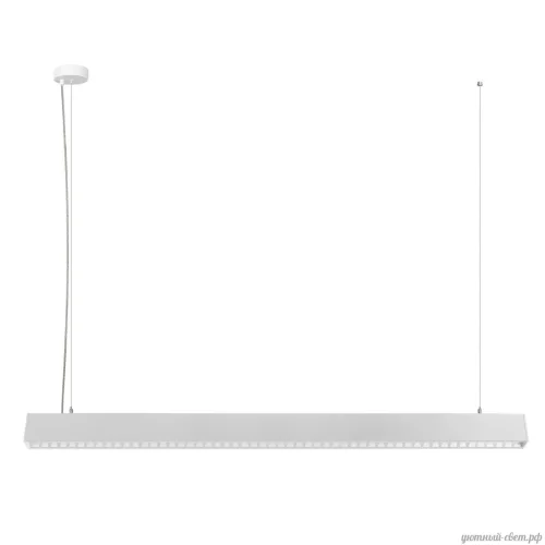 Светильник подвесной LED Vim 10318/D White LOFT IT белый на 1 лампу, основание белое в стиле хай-тек современный линейный