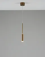 Светильник подвесной LED Rin V10901-PL Moderli золотой 1 лампа, основание золотое в стиле современный трубочки