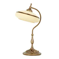 Настольная лампа San Marino SAN-LN-1(P) Kutek бежевая 1 лампа, основание бронзовое металл в стиле классический 