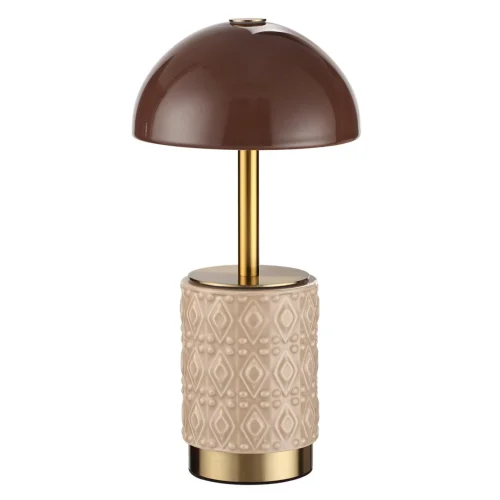 Настольная Лампа светодиодная Lulu 5453/3TL Odeon Light коричневая на 1 лампу, основание латунь коричневое керамика металл в стиле классический современный аккумулятор Настольная Лампа светодиодная Lulu 5453/3TL Odeon Light коричневая на 1 лампу, основание латунь коричневое керамика металл в стиле классический современный аккумулятор