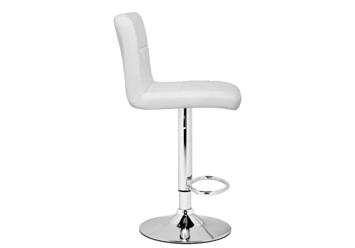 Барный стул Paskal white / chrome 15436 Woodville, белый/экокожа, ножки/металл/хром, размеры - *1090***430*530 фото 3