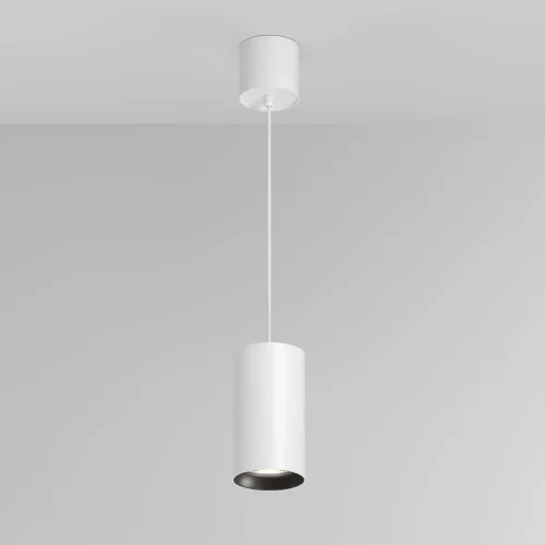 Светильник подвесной LED Vol P100PL-20W4K-W Maytoni белый на 1 лампу, основание белое в стиле современный хай-тек трубочки фото 3