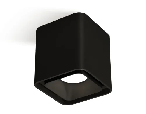 Светильник накладной XS7841002 Ambrella light чёрный 1 лампа, основание чёрное в стиле модерн хай-тек квадратный