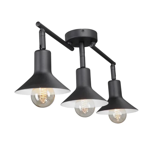 Спот с 3 лампами V4808-1/3PL Vitaluce чёрный E27 в стиле лофт фото 4