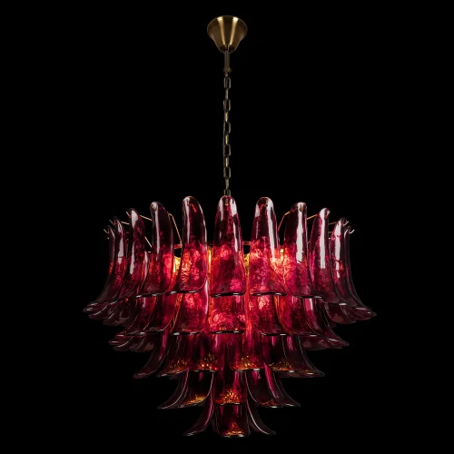 Люстра подвесная Лилу / Lilou 10600/800 Burgundy LOFT IT бордовая на 18 ламп, основание бронзовое в стиле фото 2 Люстра подвесная Лилу / Lilou 10600/800 Burgundy LOFT IT бордовая на 18 ламп, основание бронзовое в стиле фото 2
