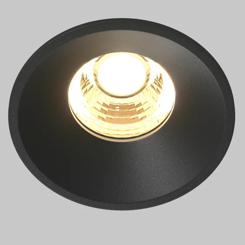 Светильник точечный LED Round DL058-7W2.7K-B Maytoni чёрный на 1 лампу, основание чёрное в стиле современный хай-тек круглый фото 2