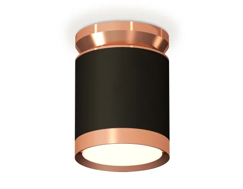 Светильник накладной XS8142035 Ambrella light чёрный 1 лампа, основание золотое в стиле хай-тек круглый