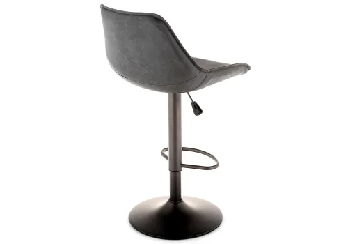 Барный стул Kozi серый / коричневый 11301 Woodville, коричневый/искусственная кожа, ножки/металл/чёрный, размеры - *1105**** фото 3