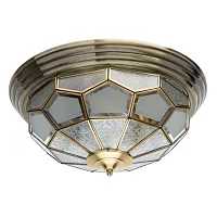 Светильник потолочный Маркиз 397011706 Chiaro прозрачный 6 ламп, основание античное бронза в стиле кантри 