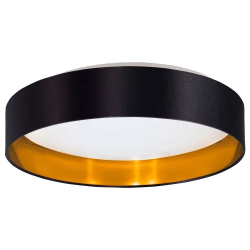 Светильник потолочный LED Maserlo 2 99539 Eglo чёрный белый золотой 1 лампа, основание чёрное в стиле модерн 