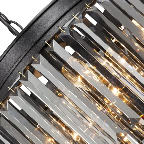 Люстра подвесная V5174-1/4+4+1 Vitaluce серая чёрная на 9 ламп, основание чёрное в стиле современный классический фото 2