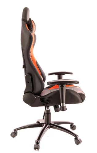 Геймерское кресло Lotus S2 Экокожа Оранжевый EP-lotus s2 eco black/orange Everprof, оранжевый/экокожа, ножки//, размеры - 1280*1360***700* фото 2