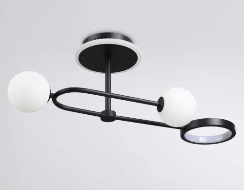 Светильник потолочный LED с пультом FL66223 Ambrella light чёрный 1 лампа, основание чёрное в стиле современный хай-тек с пультом фото 7