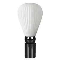 Настольная лампа Elica 5418/1T Odeon Light белая 1 лампа, основание чёрное металл в стиле современный 