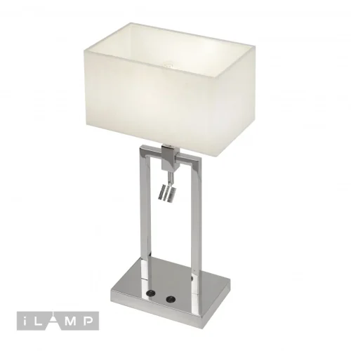 Настольная лампа Play TJ002 CR iLamp белая 1 лампа, основание хром металл в стиле современный американский для чтения фото 2