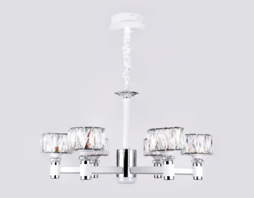 Люстра подвесная LED Traditional TR4518 Ambrella light прозрачная на 1 лампа, основание белое в стиле классический  фото 3