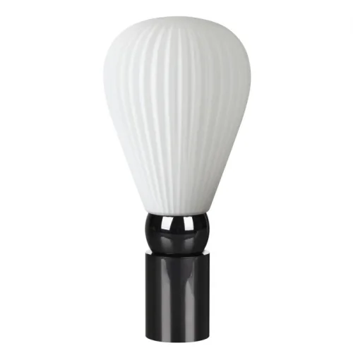 Настольная лампа Elica 5418/1T Odeon Light белая на 1 лампу, основание чёрное металл в стиле современный 
