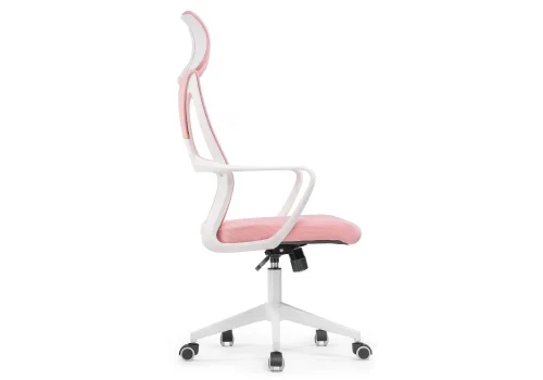 Компьютерное кресло Golem pink / white 15334 Woodville, розовый/сетка ткань, ножки/металл/белый, размеры - *550***680*630 фото 4