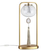 Настольная лампа Fiolent 5432/1T Odeon Light белая на 1 лампу, основание золотое металл в стиле восточный современный классический 