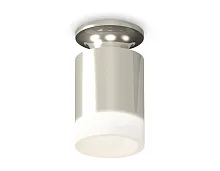 Светильник накладной Techno spot XS6305044 Ambrella light серебряный 1 лампа, основание серебряное в стиле модерн круглый