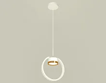 Светильник подвесной XB9101103 Ambrella light золотой белый 1 лампа, основание белое в стиле хай-тек современный 