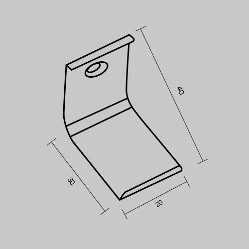 Комплект креплений (для профиля 30×30) 4 шт., ALM-3030-MT 642074 Maytoni цвет LED K, световой поток Lm фото 3