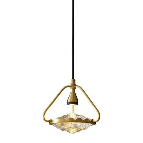 Светильник подвесной BLISS brass 186783-23 ImperiumLoft прозрачный на 1 лампу, основание латунь в стиле современный арт-деко фото 2
