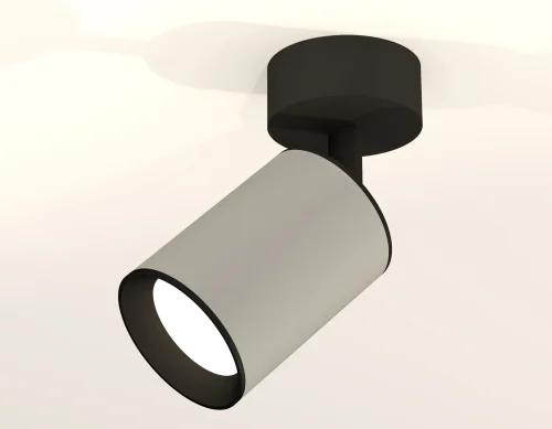 Светильник накладной XM6314020 Ambrella light серый 1 лампа, основание чёрное в стиле хай-тек современный круглый фото 3
