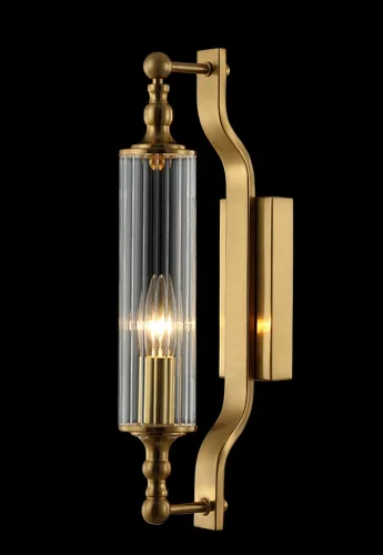 Бра TOMAS AP1 BRASS Crystal Lux прозрачный на 1 лампу, основание латунь в стиле современный фото 3