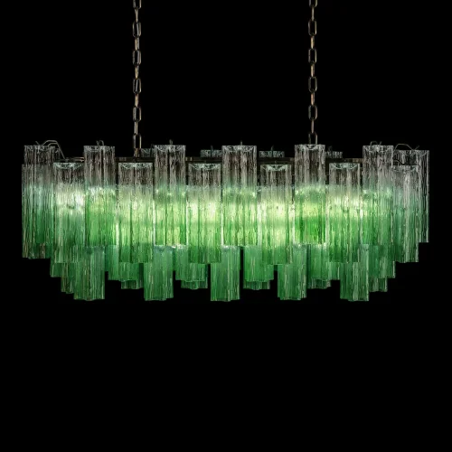 Люстра подвесная Мурано / Murano 10580/1000R Clear green LOFT IT зелёная на 11 ламп, основание бронзовое в стиле современный арт-деко фото 4 Люстра подвесная Мурано / Murano 10580/1000R Clear green LOFT IT зелёная на 11 ламп, основание бронзовое в стиле современный арт-деко фото 4