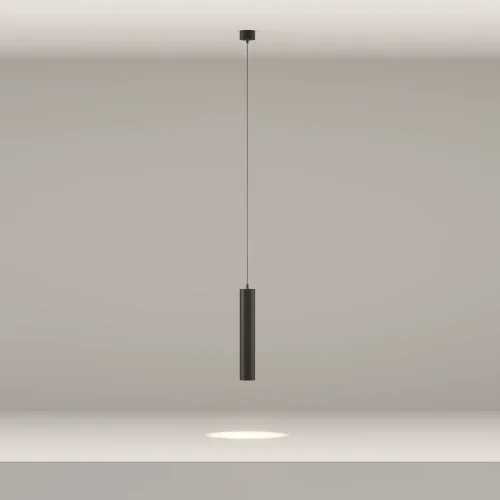Светильник подвесной Focus LED P072PL-L12B3K-1 Maytoni чёрный на 1 лампу, основание чёрное в стиле современный хай-тек трубочки фото 16