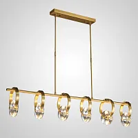 Светильник потолочный ADONICA LONG L12 204481-23 ImperiumLoft прозрачный на 12 ламп, основание латунь в стиле современный Светильник потолочный ADONICA LONG L12 204481-23 ImperiumLoft прозрачный на 12 ламп, основание латунь в стиле современный