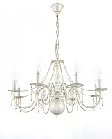 Люстра подвесная Camerino E 1.1.8 WG Arti Lampadari без плафона на 8 ламп, основание белое золотое в стиле классический 