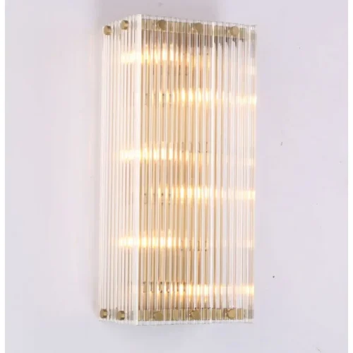 Бра 10226/A brushed brass Newport прозрачный на 6 ламп, основание латунь в стиле современный фото 2