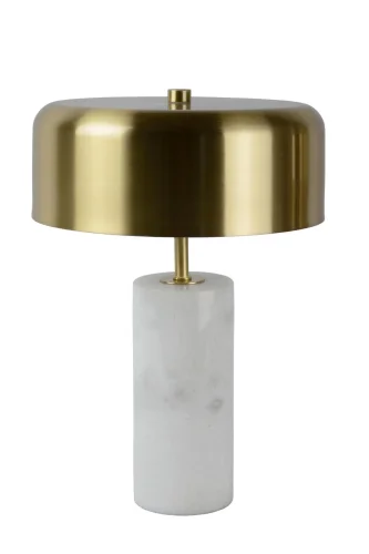 Настольная лампа Mirasol 34540/03/31 Lucide бронзовая 3 лампы, основание белое мрамор в стиле современный 