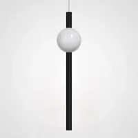 Светильник подвесной broom ORION GLOBE LIGHT Black D L600 189784-22 ImperiumLoft белый 1 лампа, основание чёрное в стиле современный 