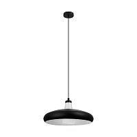 Светильник подвесной Tabanera-C 99032 Eglo чёрный белый 1 лампа, основание чёрное в стиле современный скандинавский 