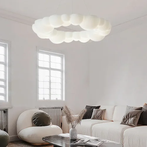 Люстра подвесная ODDLY D68 220262-23 ImperiumLoft белая на 1 лампу, основание белое в стиле современный скандинавский минимализм фото 14 Люстра подвесная ODDLY D68 220262-23 ImperiumLoft белая на 1 лампу, основание белое в стиле современный скандинавский минимализм фото 14