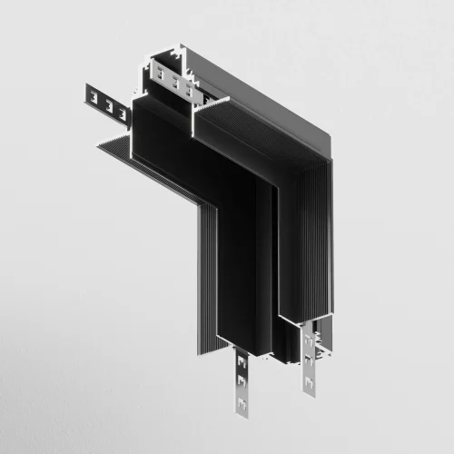 Угловой коннектор внутренний встраиваемый Magnetic track system Gravity TRX010ICL-22B Maytoni чёрный в стиле хай-тек современный для светильников серии Magnetic track system Gravity встраиваемый gravity магнитная магнитный фото 6