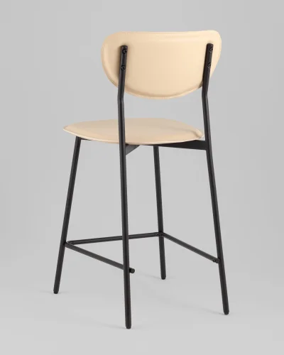 Стул барный Minnie, бежевый УТ000039216 Stool Group, бежевый/экокожа, ножки/металл/чёрный, размеры - ***** фото 5