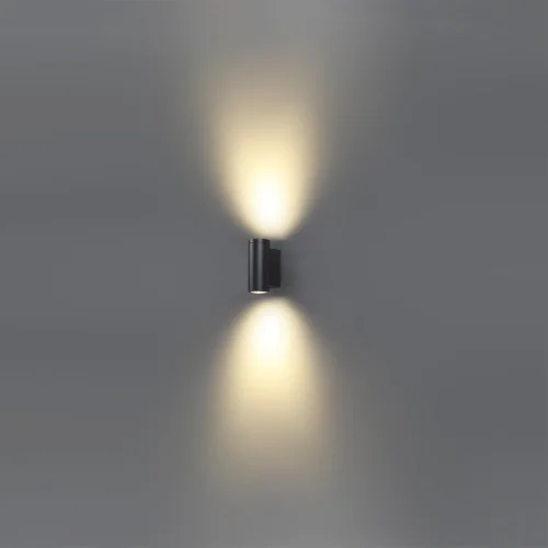 Настенный светильник уличный LED Long 7071/16WL Odeon Light уличный IP65 чёрный на 1 лампу, плафон чёрный в стиле минимализм LED фото 3