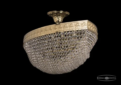 Люстра потолочная хрустальная 19323/80IV G Bohemia Ivele Crystal прозрачная на 10 ламп, основание золотое в стиле классический sp фото 2