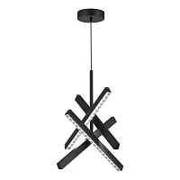 Светильник подвесной LED Euclidics SL1018.413.04 ST-Luce прозрачный на 1 лампу, основание чёрное в стиле хай-тек 